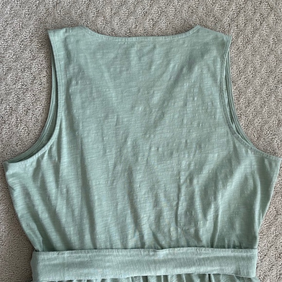 Spartina 449 Lorelei Faux Wrap Tank Top Sea Glass Large Cotton Summer Casual - Picture 7 of 13